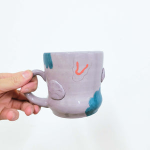 Purple puff mug